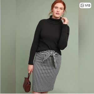 Maeve Black and White Gingham Pencil Skirt NWT - Size XS Petite